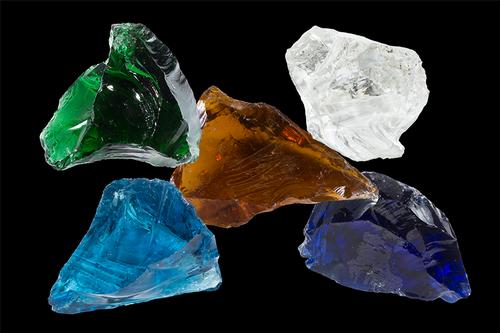 picture of Assorted Color Glass Rock per lb                                                                     .