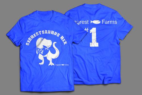 picture of Segrestsaurus Tee Shirt Royal Blue Med                                                               