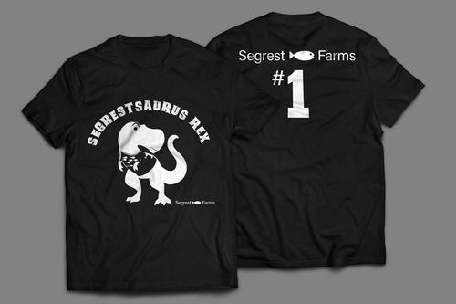 picture of Segrestsaurus Youth Tee Shirt Black Lrg                                                              